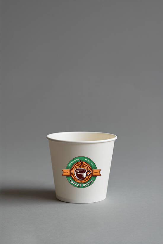 4 oz Baskılı Karton Bardak - 1